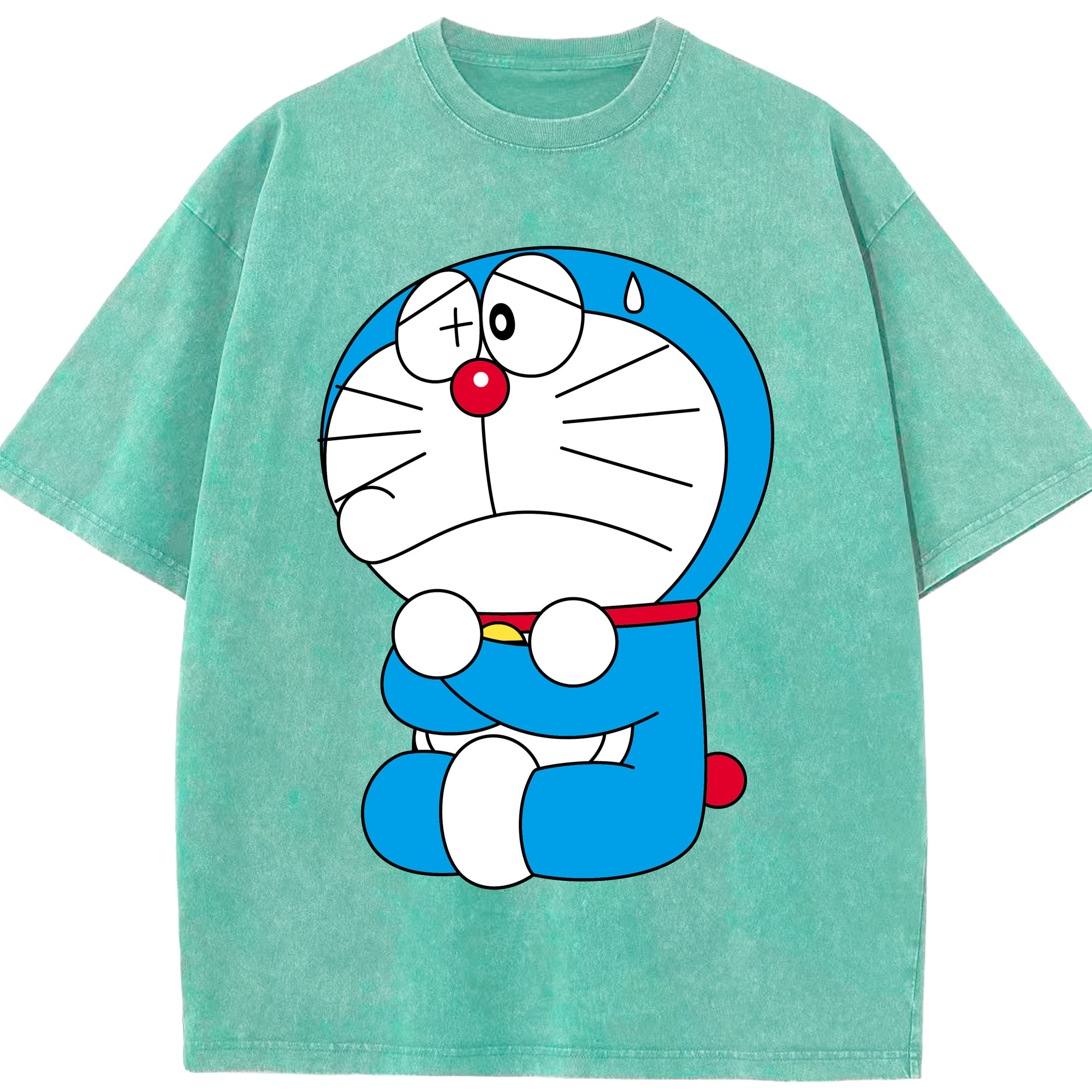 （画像用） ドラえもん Doraemon 綿100% ヴィンテージ風 半袖Tシャツ（フロントプリント）